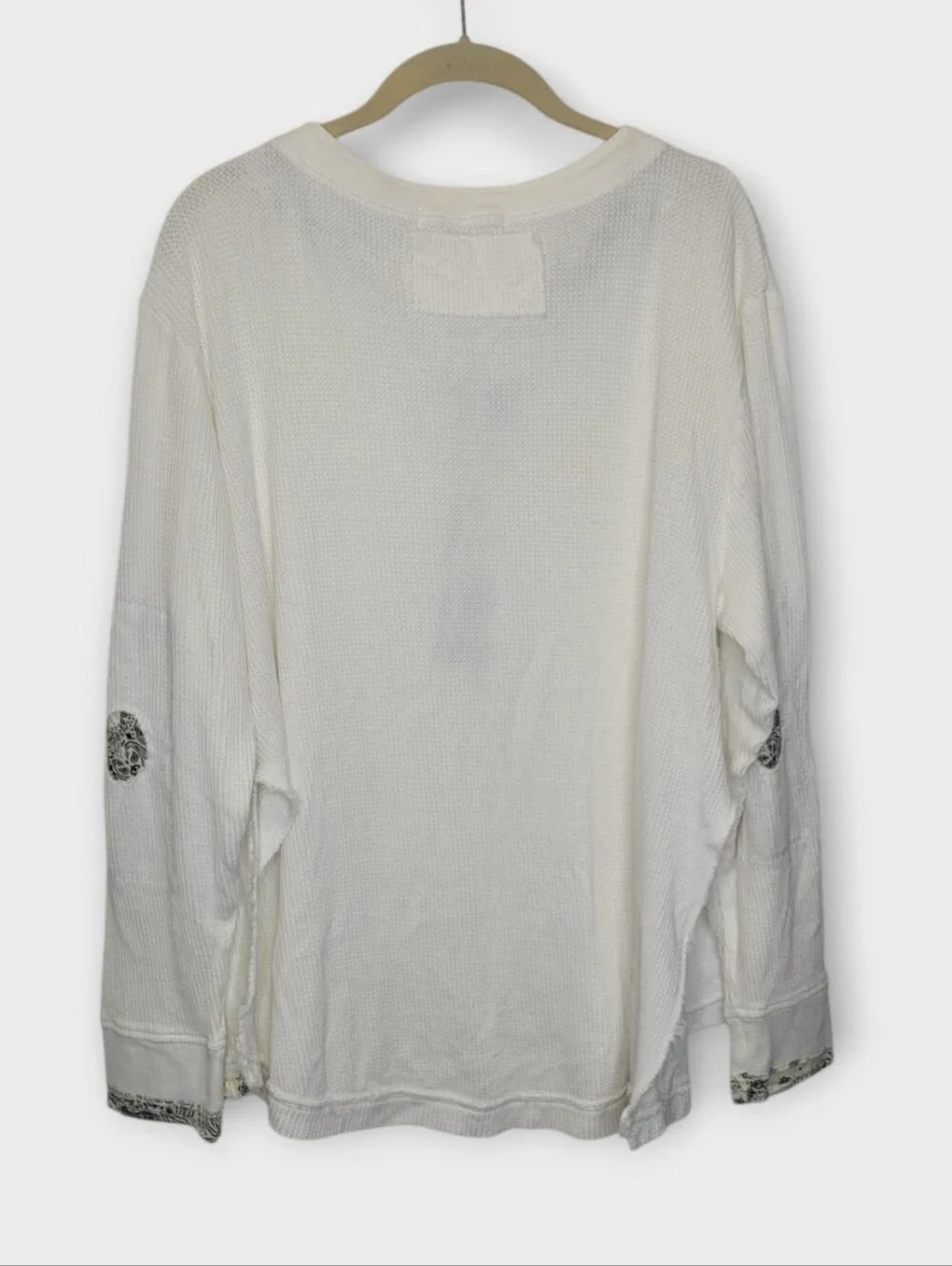 Free People Fall For You Thermal Henley L White